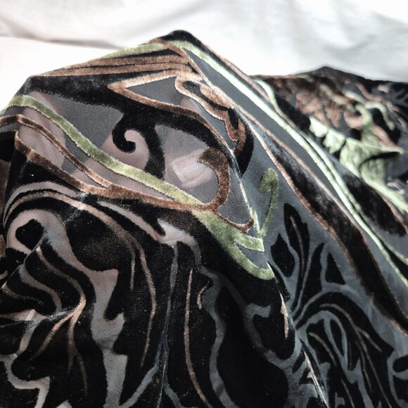 John Mark Women's Tunic Top Blouse Boxy Size Large - XL Boho Floral Black (18) - Picture 9 of 13